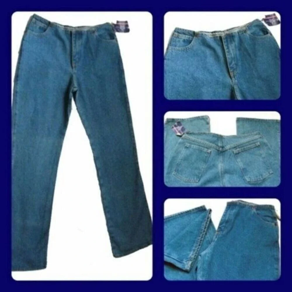 Stella Carakasi Boyfriend Jeans Women Size 8 Blue‎ High Rise Straight Leg Denim